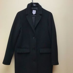 Black cocoon coat